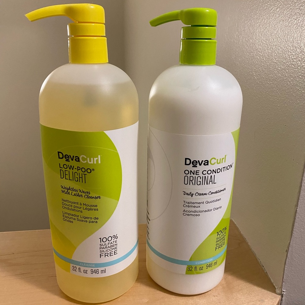 NEW Devacurl Shampoo & Conditioner Liter Duo